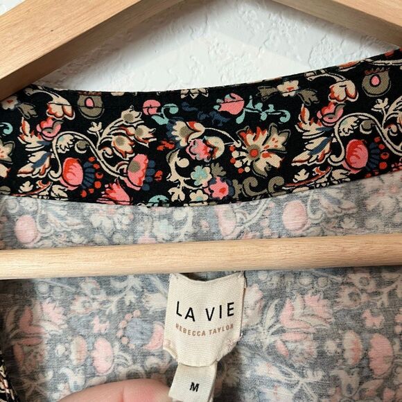 La Vie Rebecca Taylor Gitane Paisley Print Wrap Jumpsuit Women's Size Medium - Picture 5 of 5